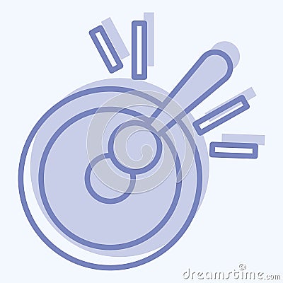 Icon Gong. related to Chinese New Year symbol. two tone style. simple design editable Stock Photo