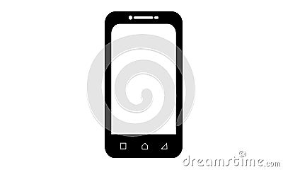 Icon handphone isolated on white background. Vector Illustration