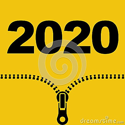 2020 icon Happy New year Vector Illustration