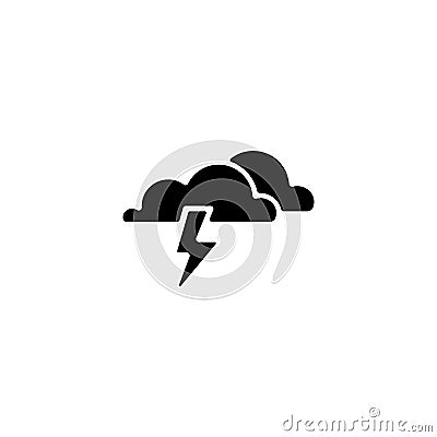 Icon. Haze storm, clouds. Thunderclouds Vector Illustration