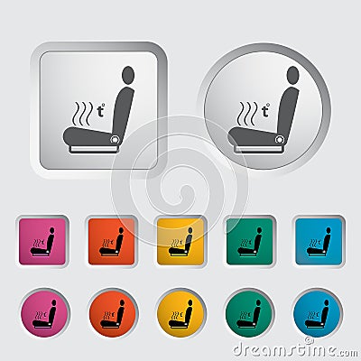 Icon heated seat. Vector Illustration