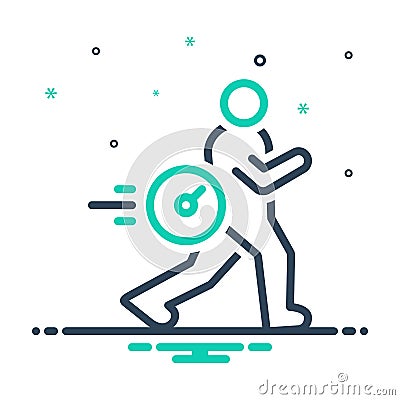 Mix icon for High, run and expedite Vector Illustration