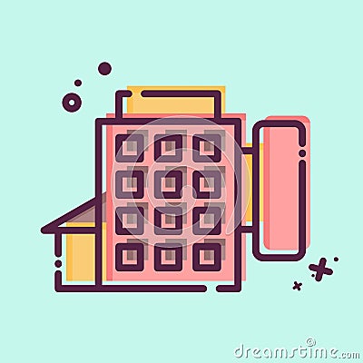 Icon Hotel. related to Leisure and Travel symbol. MBE style. simple design illustration Cartoon Illustration