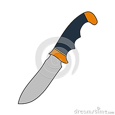 Icon Of Hunting Knife Vector Illustration