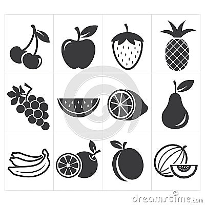 Icon icon fruit Vector Illustration