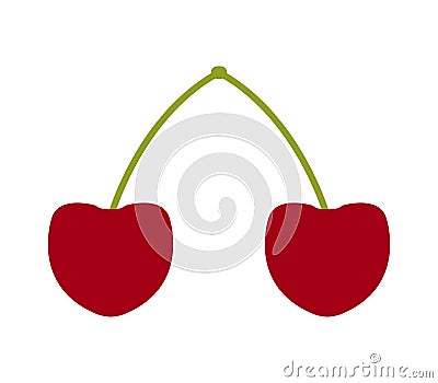 Icon illustrated cherries Stock Photo