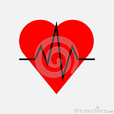 Icon impulse of the heart, cardiology Stock Photo