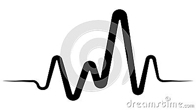 Icon impulse voltage surge, impulse diagram stress sign emotional surge Vector Illustration