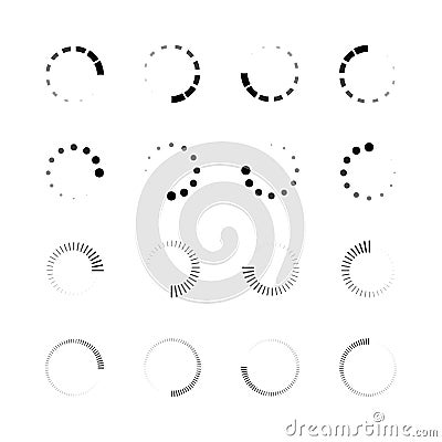 Icon indicator of the site`s loading process. Graph status of load. Vector illustration on white background Vector Illustration