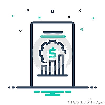 Mix icon for Indices, indicator and scale Vector Illustration