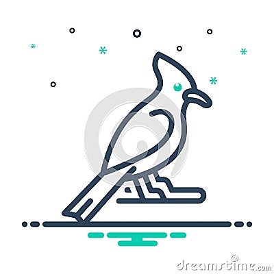 Mix icon for Jay, bird and wild Stock Photo