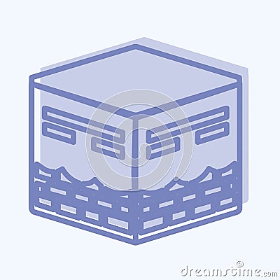 Icon Khana Kaba - Two Tone Style - Simple illustration Cartoon Illustration