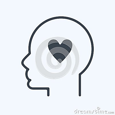 Icon Kindness. related to Psychology Personality symbol. simple design editable. simple illustration Cartoon Illustration