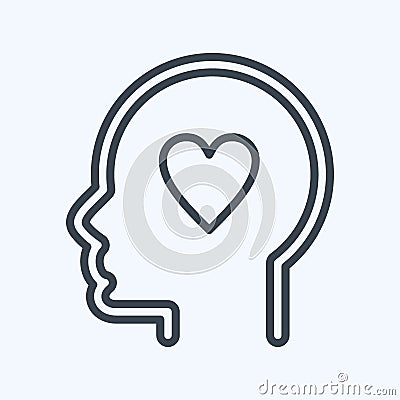 Icon Kindness. related to Psychology Personality symbol. simple design editable. simple illustration Cartoon Illustration