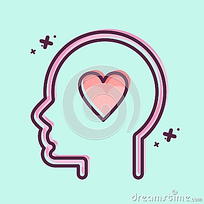 Icon Kindness. related to Psychology Personality symbol. simple design editable. simple illustration Cartoon Illustration