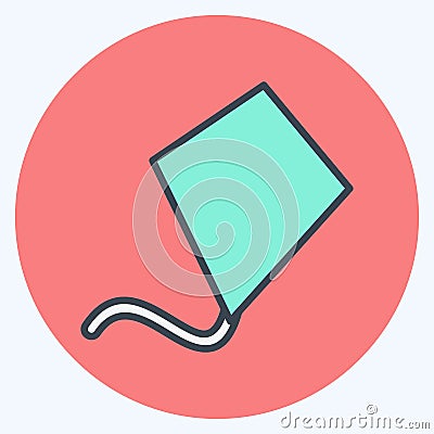 Icon Kite - Color Mate Style - Simple illustration Cartoon Illustration