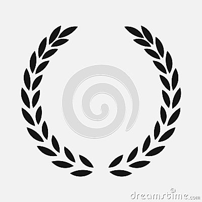 Icon laurel wreath - illustration Black Cartoon Illustration