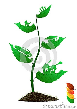 Icon leaves Vector Illustration