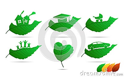 Icon leaves Vector Illustration