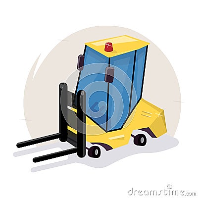 Icon loader. Equipment for the warehouse. Vector Illustration