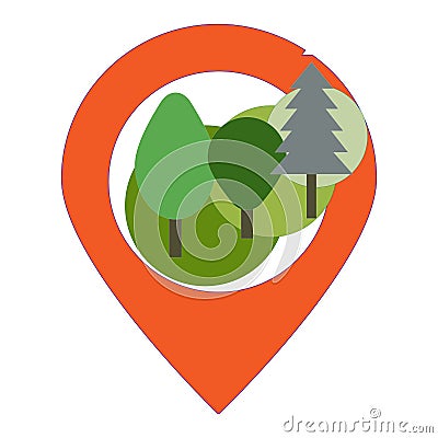 icon location forest, park, reserve Stock Photo