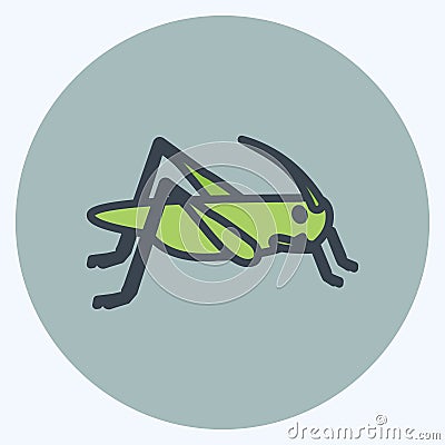 Icon Locust Infestation. suitable for disasters symbol. color mate style. simple design editable. design template vector. simple Cartoon Illustration