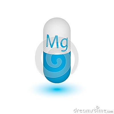 Icon of magnesium mineral blue. Vector Illustration