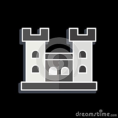 Icon Malahide Castle. related to Ireland symbol. glossy style. simple design editable. simple illustration Cartoon Illustration