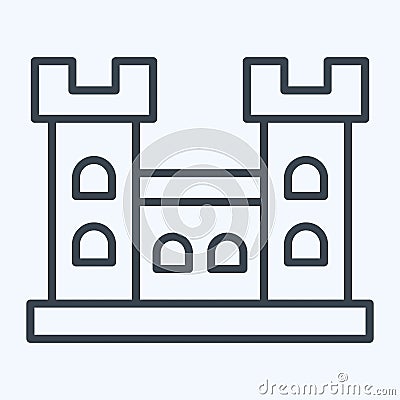 Icon Malahide Castle. related to Ireland symbol. line style. simple design editable. simple illustration Cartoon Illustration