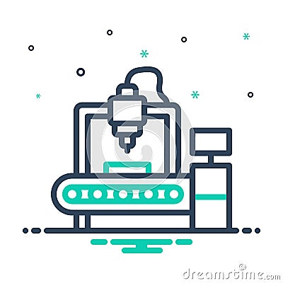 Mix icon for Manufacturers, maker and processor Vector Illustration