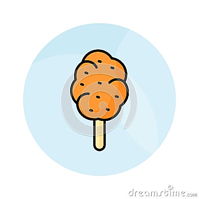 An icon of maple taffy in modern style, ready to use and download Vector Illustration