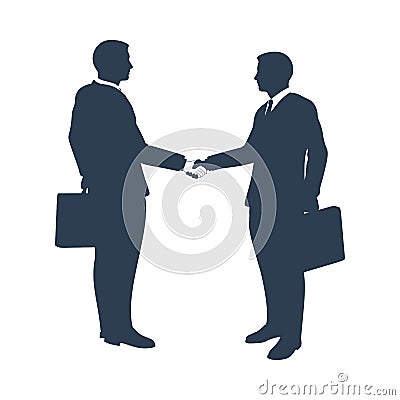 Icon Of Meeting Businessmen Vector Illustration