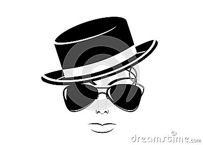 Icon Michael Jackson. Vector Illustration