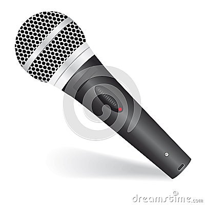 Icon with a microphone Vector Illustration