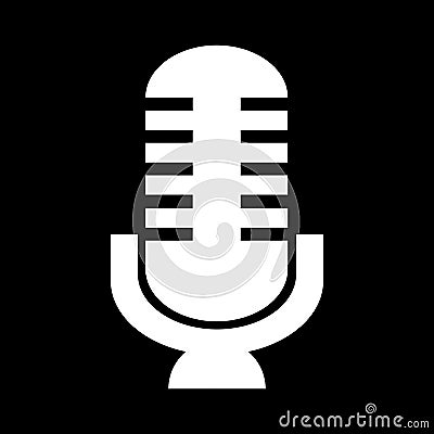 Retro microphone icon Stock Photo