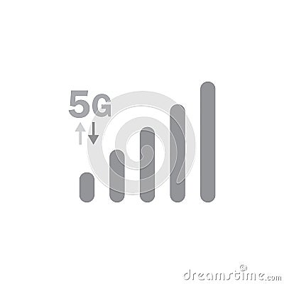 Icon mobile network 5G. mobile access data fastest with network 5G. symbol or icon 5G for mobile network. 5th Generation Wireless Vector Illustration