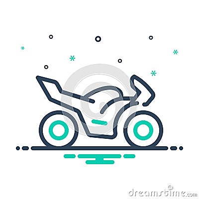 Mix icon for Motorcycles, motorbike and bike Vector Illustration