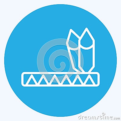 Icon Native American. related to American Indigenous symbol. blue eyes style. simple design editable Stock Photo