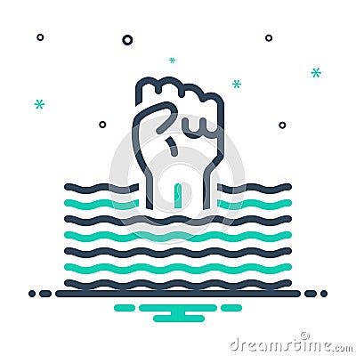 Mix icon for Nevertheless, even and so Vector Illustration
