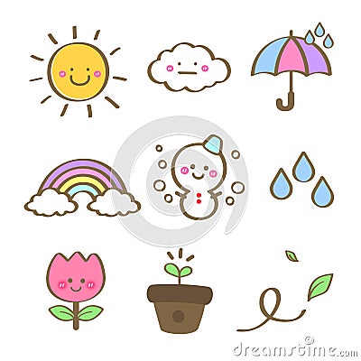 Nature sunshine feeling icon Stock Photo