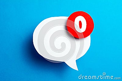 Icon with no new messages Stock Photo