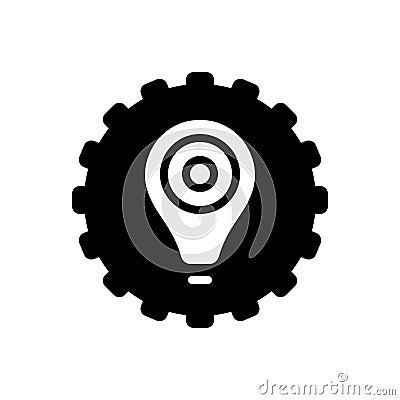 Black solid icon for Novelty, newness and novation Stock Photo