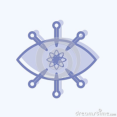 Icon Observation. suitable for data analytics symbol. two tone style. simple design editable. design template vector. simple Cartoon Illustration