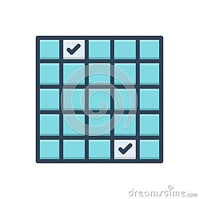 Color illustration icon for Occasionally, seldom and sometimes Cartoon Illustration