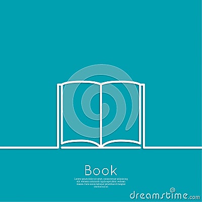 Icon of an open book Vector Illustration