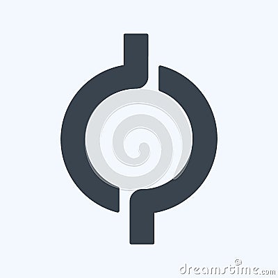 Icon Open Connection. suitable for Community symbol. glyph style. simple design editable. design template vector. simple symbol Cartoon Illustration