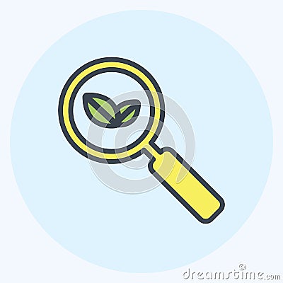 Icon Organic Search. suitable for IT Services symbol. color mate style. simple design editable. design template vector. simple Cartoon Illustration