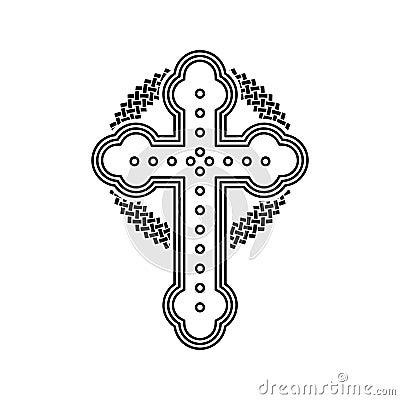 Icon of orthodox cross Stock Photo