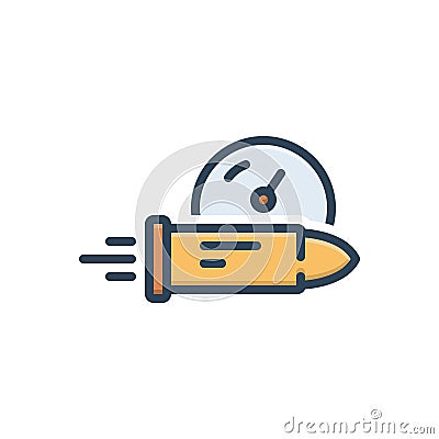 Color illustration icon for Pace, tempo and gait Cartoon Illustration