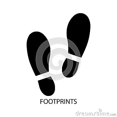 Icon of a pair of human footprints. Vector illustration eps 10 Cartoon Illustration